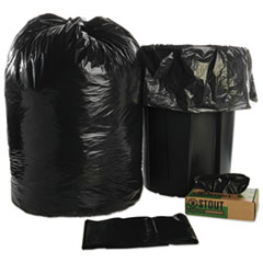 SKILCRAFT Recycled Content Trash Can Liners, 60 Gal, 1.5 Mil, 38