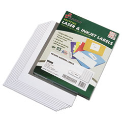 SKILCRAFT Recycled Laser and Inkjet Labels, Inkjet/Laser Printers, 0.5 x 1.75, White, 80/Sheet, 100 Sheets/Box