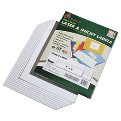 SKILCRAFT Recycled Laser and Inkjet Labels, Inkjet/Laser Printers, 1 x 4, White, 20/Sheet, 100 Sheets/Box