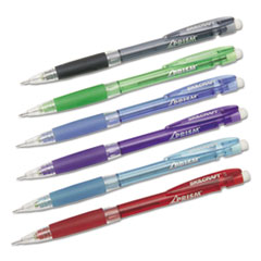 SKILCRAFT Prism Mechanical Pencil, 0.7 mm, Black Lead, Assorted Barrel Colors, Dozen