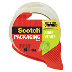 Sure Start Packaging Tape With Dispenser, 3