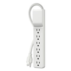 Belkin® SURGE PRTR 6OT ST WH Home-office Surge Protector, 6 Outlets, 10 Ft Cord, 720 Joules, White