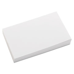 Universal® CARD INDEX PLAIN 3X5 WE Unruled Index Cards, 3 X 5, White, 100-pack