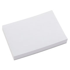 Universal® CARD INDEX PLAIN 4X6 WE Unruled Index Cards, 4 X 6, White, 100-pack