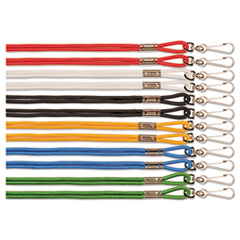 Champion Sports LANYARDS NYLON AST LANYARD, J-HOOK STYLE, 20" LONG, ASSORTED COLORS, 12-PACK