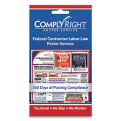 ComplyRight® POSTER LABOR LAW CONT ENG LABOR LAW POSTER SERVICE, "FEDERAL CONTRACTOR LABOR LAW", 4W X 7H