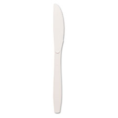 Dixie® KNIFE MED WGT 100 WHT PLASTIC CUTLERY, HEAVY MEDIUMWEIGHT KNIFE, 100-BOX
