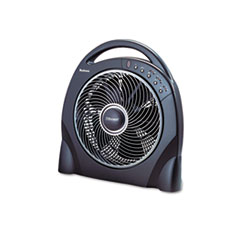 Holmes® FAN 12" FLOOR OSCILL BK 12" Oscillating Floor Fan W-remote, Breeze Modes, 8hr Timer