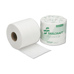 SKILCRAFT Toilet Tissue, Septic Safe, 2-Ply, White, 500/Roll, 96 Roll/Box