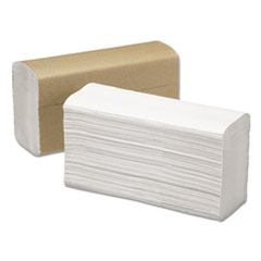 SKILCRAFT Multi-Fold Paper Towel, 1-Ply, 9.25 x 3, White, 250/Bundle, 16 Bundles/Box