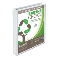 Earth's Choice Plant-Based Round Ring View Binder, 3 Rings, 1