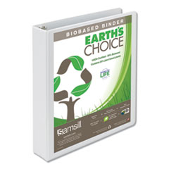Earth's Choice Plant-Based Round Ring View Binder, 3 Rings, 1.5