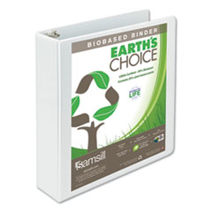 Earth's Choice Plant-Based Round Ring View Binder, 3 Rings, 2