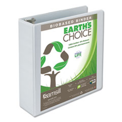 Earth's Choice Plant-Based Round Ring View Binder, 3 Rings, 3