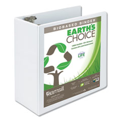 Earth's Choice Plant-Based Round Ring View Binder, 3 Rings, 5