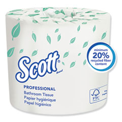 Scott® TISSUE TOILET 2PLY 550 SH ESSENTIAL STANDARD ROLL BATHROOM TISSUE, SEPTIC SAFE, 2-PLY, WHITE, 550 SHEETS-ROLL