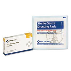 First Aid Only™ FIRST AID GAUZE PD 4X4 WH Gauze Pads, 4" X 4", 2-box