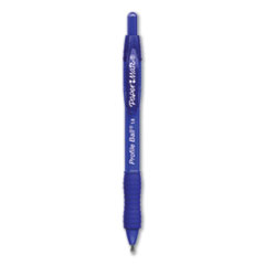 Profile Ballpoint Pen, Retractable, Medium 1 Mm, Blue Ink, Translucent Blue Barrel, 4/pack
