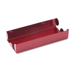 MMF Industries™ TRAY PENNY $10-CAP AM RD ROLLED COIN ALUMINUM TRAY WITH DENOMINATION AND QUANTITY ETCHED ON SIDE, RED