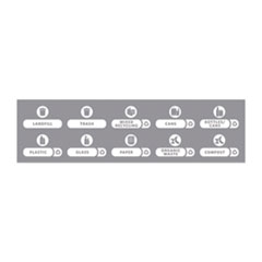 Recycle Label Kit For Slim Jim Recycling Station Billboard, 10 Assorted Messages, 5.59 X 9.55, White/clear
