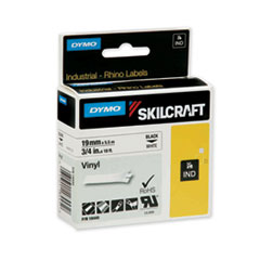 SKILCRAFT Dymo Industrial Rhino Thermal Vinyl Label Tape Cassettes, 0.75