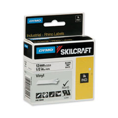 SKILCRAFT Dymo Industrial Rhino Thermal Vinyl Label Tape Cassettes, 0.5