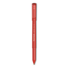 Write Bros. Ballpoint Pen, Stick, Fine 0.8 Mm, Red Ink, Red Barrel, Dozen