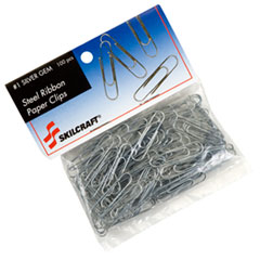 SKILCRAFT Paper Clips, #1, Smooth, Silver, 100/Pack
