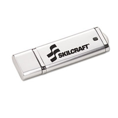 SKILCRAFT Ultra-Slim Flash Drive, 4 Gb, Silver