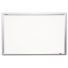 SKILCRAFT Magnetic Porcelain Marker Board, 60 x 36, White Surface, Anodized Aluminum Frame