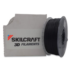 SKILCRAFT 3D Printer Acrylonitrile Butadiene Styrene Filament, 1.75 mm, Black