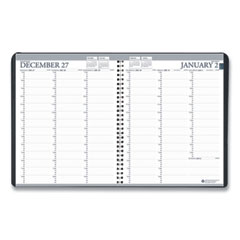SKILCRAFT Professional Weekly Planner, 11 x 8.5, Black Cover, 12-Month (Jan to Dec): 2024