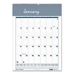 SKILCRAFT 12-Month Wall Calendar, 15.5 x 22, White/Blue/Gray Sheets, 12-Month (Jan to Dec): 2024