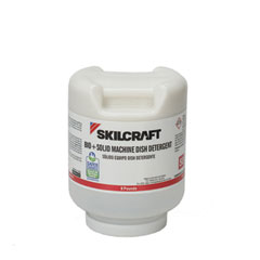 SKILCRAFT Bio+ Dishwasher Detergent, 8 lb Bottle, 4/Carton