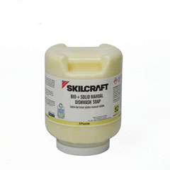 SKILCRAFT Bio+ Manual Dish Soap. 5 lb Bottle, 2/Carton