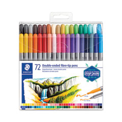 Double Ended Markers, Assorted Bullet Tips, Assorted Colors, 72/pack