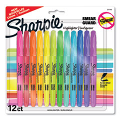 Pocket Style Highlighters, Assorted Ink Colors, Chisel Tip, Assorted Barrel Colors, 12/Pack