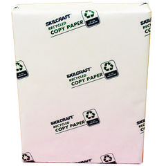 SKILCRAFT Convenience Pack Recycled Copy Paper, 92 Brightness, 20lb Bond, 8.5x11, White, 500 Sheets/Ream, 3/CT
