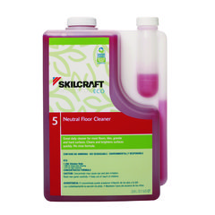 SKILCRAFT ECO Neutral Floor Cleaner Concentrate, 2 L Bottle, 4/Pack