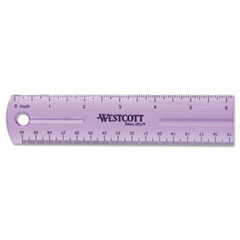 Westcott® RULER 12"PLASTIC AST 12" Jewel Colored Ruler