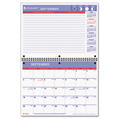 At-a-glance - recycled monthly desk/wall calendar, 11-inch x 8-inch, sold as 1 ea