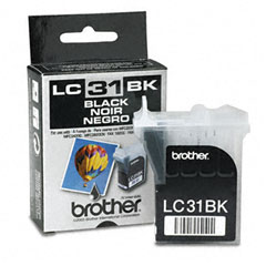 Brother BRTLC31BK LC31BK Ink, 500 Page-Yield, Black