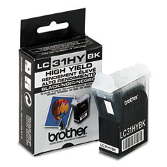 Brother BRTLC31HYBK LC31HYBK High-Yield Ink, 900 Page-Yield, Black
