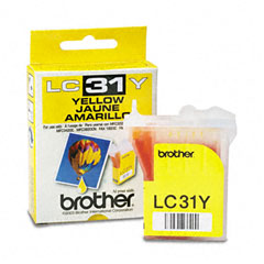 Brother BRTLC31Y LC31Y Ink, 400 Page-Yield, Yellow