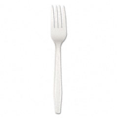 BWK BWKYPHFW Full Length Polystyrene Cutlery, Fork, White, 1000/Carton