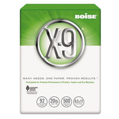 Boise Cascade OX-9001 X-9 Copy Paper, 92 Brightness, 20Lb, 8-1/2 X 11, White, 5000 Sheets/Carton