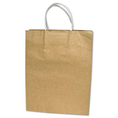 Consolidated Stamp 091566 Premium Large Brown Paper Shopping Bag, 50/Box