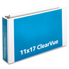 Cardinal 22142 Clearvue Slant-D Ring Binder, 3" Capacity, 11 X 17, White