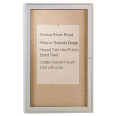 Ghent PA13624VX181 Enclosed Outdoor Bulletin Board, 36 X 24, Satin Finish