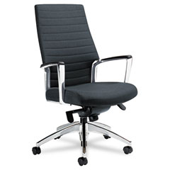 Global 2670LM445055 Accord Series High-Back Tilt Chair, Leather/Mock Leather, Black